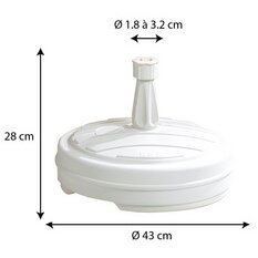 Pied de parasol, plastique, rond, 430 mm