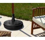 Pied de parasol, plastique, rond, 430 mm