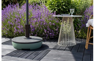 Pied de parasol, plastique, rond, 495 mm, bicolore