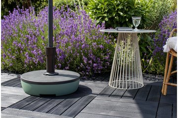 Pied de parasol, plastique, rond, 495 mm, bicolore