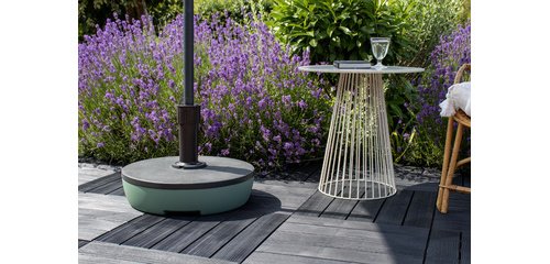 Pied de parasol, plastique, rond, 495 mm, bicolore