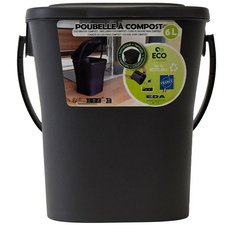 Poubelle à compost, 6 litres, anthracite