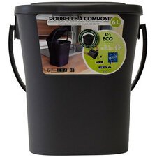 Poubelle à compost, 6 litres, anthracite