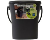 Poubelle à compost, 6 litres, anthracite