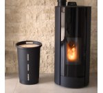 Bac à pellets, 38 litres, noir