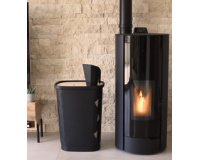 Bac à pellets, 70 litres, noir