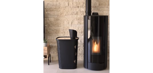 Bak voor pellets, 70 liter, zwart