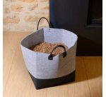 Sac pour pellets, en feutre, 60 litres, gris/noir
