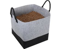 Sac pour pellets, en feutre, 60 litres, gris/noir