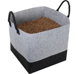 Sac pour pellets, en feutre, 60 litres, gris/noir