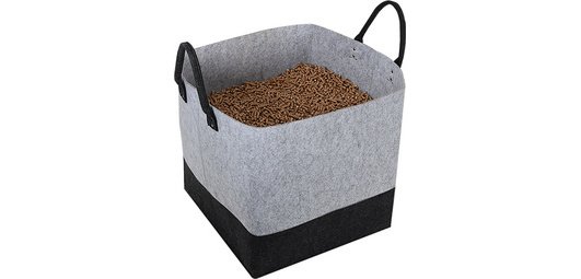 Sac pour pellets, en feutre, 60 litres, gris/noir