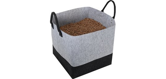 Sac pour pellets, en feutre, 60 litres, gris/noir