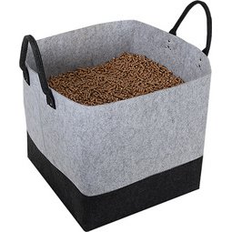 Sac pour pellets, en feutre, 60 litres, gris/noir