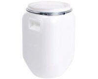 Fût de stockage, 50 litres, plastique, blanc