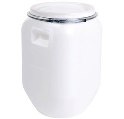 Fût de stockage, 25 litres, plastique, blanc