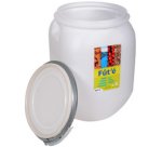 Fût de stockage, 25 litres, plastique, blanc