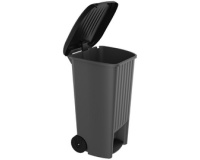 Poubelle, 100 litres, plastique, anthracite
