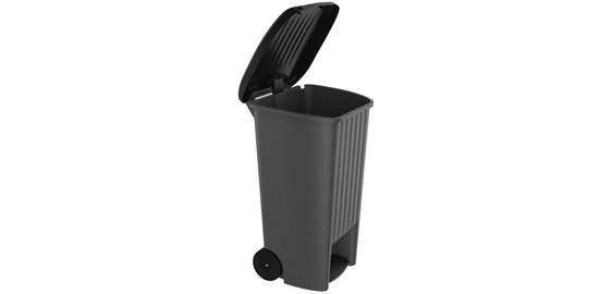 Trash can, 100 liters, plastic, anthracite