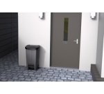 Poubelle, 100 litres, plastique, anthracite