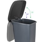 Poubelle, 100 litres, plastique, anthracite
