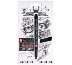 Fineliner Sakura Pigma Micron Black Edition set à 6 breedtes + gratis etui