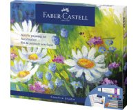 FABER-CASTELL Kit de peinture acrylique, 18 pièces