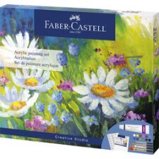 FABER-CASTELL Kit de peinture acrylique, 18 pièces