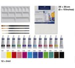 FABER-CASTELL Kit de peinture acrylique, 18 pièces