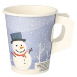 Gobelet en carton avec anse 'Snowtime', 0,2 l