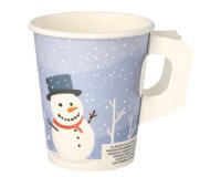 Pappbecher mit Henkel 'Snowtime' 20 cl