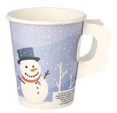 Gobelet en carton avec anse 'Snowtime', 0,2 l