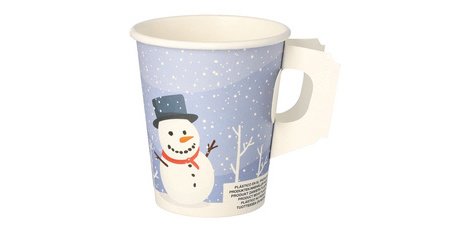 Gobelet en carton avec anse 'Snowtime' 20 cl