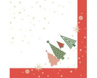 Serviette à motif de Noël 'Plain Christmas Trees'