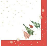 Serviette à motif de Noël 'Plain Christmas Trees'