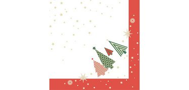 Serviette à motif de Noël 'Plain Christmas Trees'