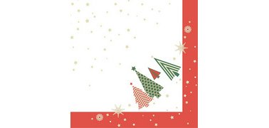 Serviette à motif de Noël 'Plain Christmas Trees'