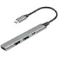 Hub USB 3.2 Gen1, 4 poorten, aluminium behuizing, grijs