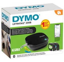 DYMO Etiqueteuse Bluetooth 'LetraTag LT 200B', pack promo