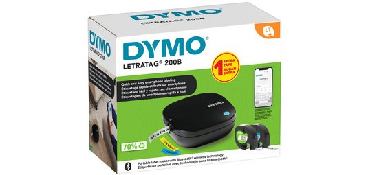 DYMO Etiqueteuse Bluetooth 'LetraTag LT 200B', pack promo