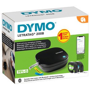 DYMO Etiqueteuse Bluetooth 'LetraTag LT 200B', pack promo