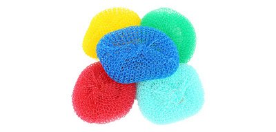 Spirale à récurer en plastique, 7 g, assorti