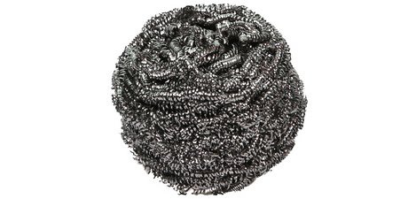 Stainless steel scouring spiral, silver, 60 g