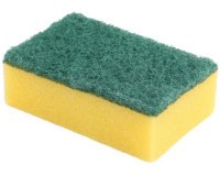 Spons, hard schuim/niet-geweven, geel/groen