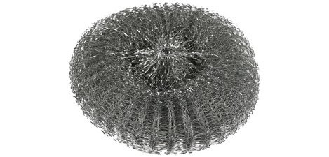 Metal scouring spiral, 60 g, silver