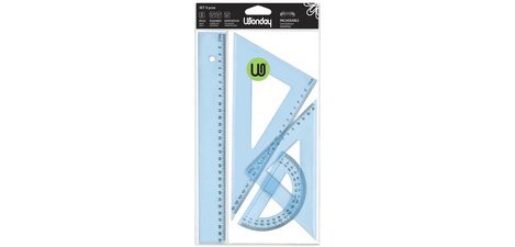 Set de traçage incassable, bleu, set de 4 pièces
