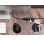 Hub USB 3.0, 4 ports, Slim Line, noir