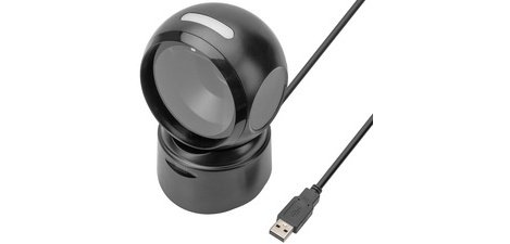 Lecteur de code-barres 1D/2D USB, noir