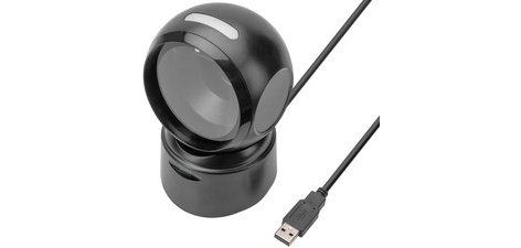 Lecteur de code-barres 1D/2D USB, noir