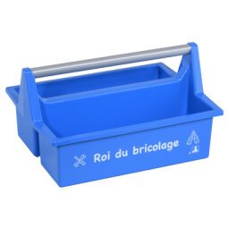 Transportkist McPlus Carry 'Roi du bricolage' blauw