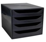 Module de classement ECOBOX, 4 tiroirs, vert pomme